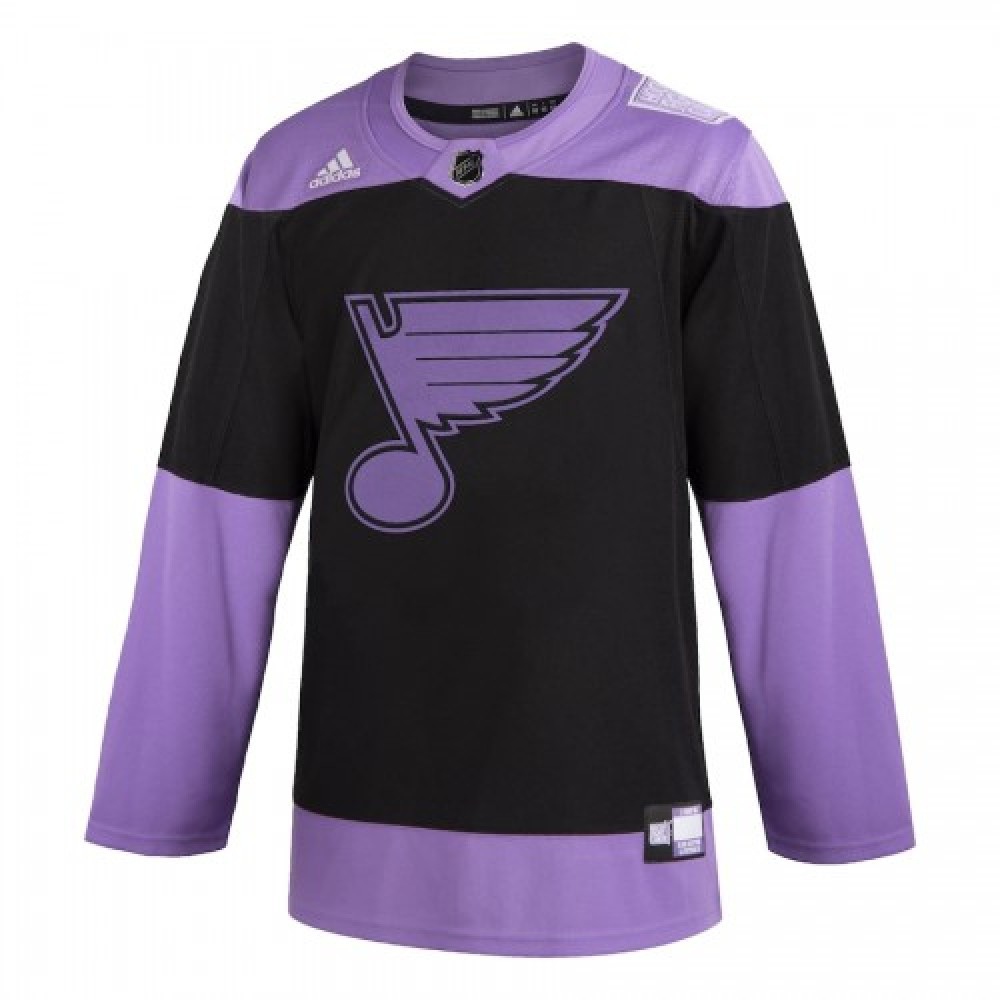 Men's St. Louis Blues adidas Black Hockey Fights Cancer Custom Practice Jersey-Pro Kit Vault | Brand New 26/27 Sports Jerseys